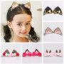 wholesale custom ins korean autumn winter glitter girls baby kids animal cat rabbit ear children's hair clips wholesale custom ins korean autumn winter glitter girls baby kids animal cat rabbit ear children's hair clips