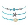 Ballerina jewelry 3pcs beach ankle bracelet shell anklet chains sets for women