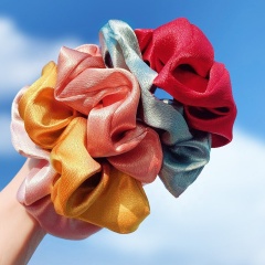 Ins simple retro pure color mercerized satin hair scrunchies bulk headband tied ponytail hair ties Ins simple retro pure color mercerized satin hair scrunchies bulk headband tied ponytail hair ties