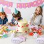 Children's Unicorn kid Party Supply Pack Set Rainbow Birthday Banner pink