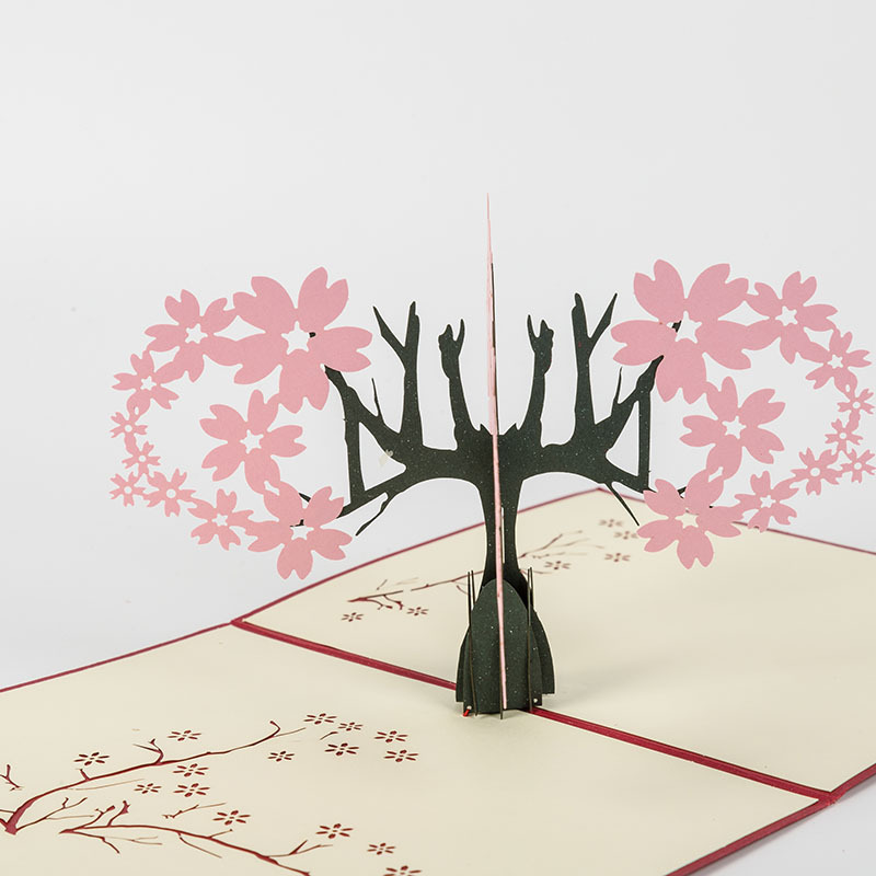 OEM amazon new laser cut cherry 3d valentine gift card butterfly pop up paper business cards OEM amazon new laser cut cherry 3d valentine gift card butterfly pop up paper business cards