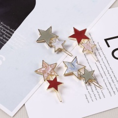 Top quality gold star metal hair claw clip making accessories acrylic for female