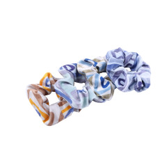 custom Women lady girl Fashion velvet fabric Scrunchies printing Color korean hair tie