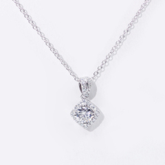 Custom retro 925 sterling silver moissanite diamond jewelry necklace Custom retro 925 sterling silver moissanite diamond jewelry necklace