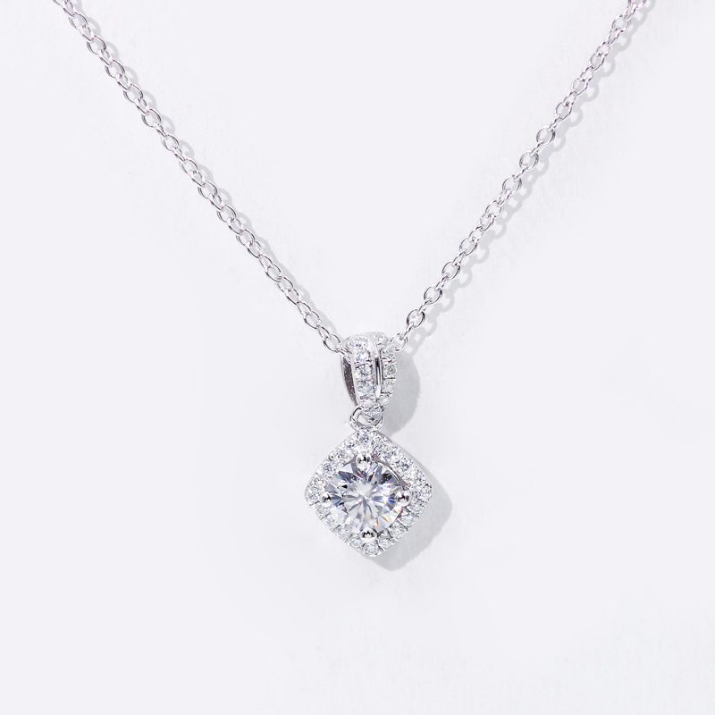 Custom retro 925 sterling silver moissanite diamond jewelry necklace Custom retro 925 sterling silver moissanite diamond jewelry necklace