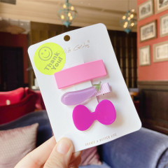 Korean new children's summer fruit acrylic girls 3pcs/set kids hair clips