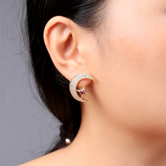 2019 New fashion jewelry for ladies Starmoon diamond earrings