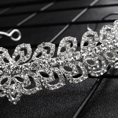 Luxury bride silver women rhinestone crystal wedding bridal tiaras  crowns