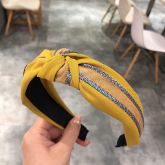 2020 new Custom headband Fashion Trend Hawaii Hair band elastic Multicolor bling knot headbands for Women