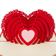 custom  Wholesale wedding invitation 3d pop up laser cut Paper Wedding Card