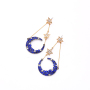 2019 Wholesale lovely silver gold half shape sailor moon star earring