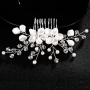 Fashion luxurious flower pearl crystal sliver wed hair accessory side comb Fashion luxurious flower pearl crystal sliver wed hair accessory side comb