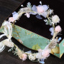 Wholesale korea Rhinestone gold bridal flower floral wedding garland