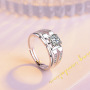 Men Silver Plated Diamond Wedding Ring Dubai Style Stainless Steel Statement Ring Men Silver Plated Diamond Wedding Ring Dubai Style Stainless Steel Statement Ring
