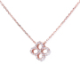 Four clover leaf shape 925 sterling silver gold plated moissanite diamond necklace Four clover leaf shape 925 sterling silver gold plated moissanite diamond necklace