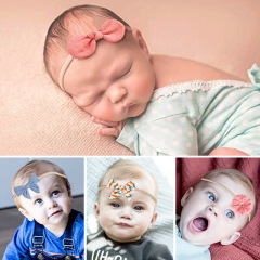 2020 ebay hot sale Toddler Girl Nylon Elastics flowers Hair Bows baby headbands