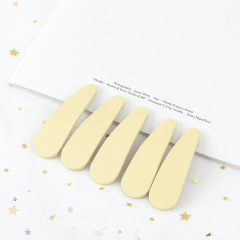 5pcs Korea Wholesale Children's Frosted Color BB Clip Metal Hairpin