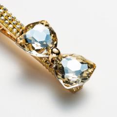 Victoria Baroque vintage Simple hair pin non-slip diamond bow barrette for women