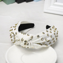 2020 new arrivals amazon custom printed wide elastic rhinestone 2 piece set hair bands