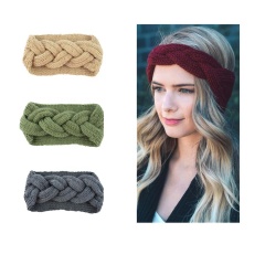2020 Ins handmade headband braided knitted wool cross ear protection head hair band 2020 Ins handmade headband braided knitted wool cross ear protection head hair band
