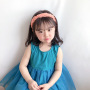 Wholesale New Style Korean candy-colored organza weave kids hairbands for girls