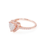 Luxury rose gold plated heart shape 925 sterling silver white gold moissanite ring Luxury rose gold plated heart shape 925 sterling silver white gold moissanite ring