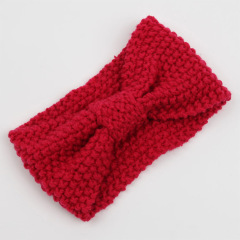 Wholesale women baby bulk fabric elastic winter wool knitted headbands