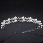 New design silver pearl women wedding round tiara crowns bridal headband New design silver pearl women wedding round tiara crowns bridal headband