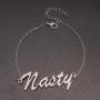 wholesale custom bohemian metal chain women jewelry crystal letter anklets