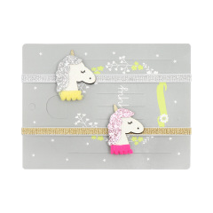 Wholesale custom new design child kids girls unicorn fabric bling bling baby headbands
