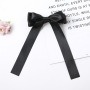 Wholesale Three-layer Satin Fabric Satin Double-sided Spring Clips Long Ribbon Bow Hair Clip