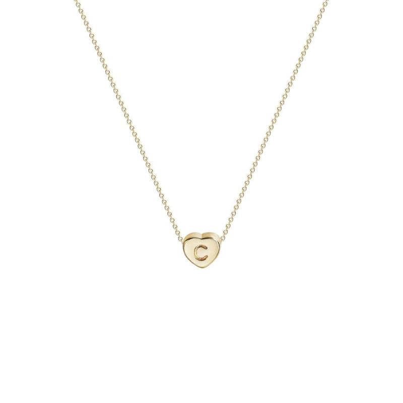 Amazon Hot Sale Women Customized Personalized Statement Heart Shaped Letter Jewelry Necklaces