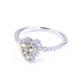 Luxury rose gold plated heart shape 925 sterling silver white gold moissanite ring Luxury rose gold plated heart shape 925 sterling silver white gold moissanite ring