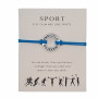 Amazon custom charm leather GYMNASTICS rope adjustment bracelet for women men's with blessing card