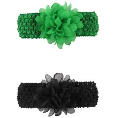 Colorful winter knitted baby accessories 3d flower hair band headbands