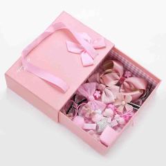 Popular flower hair kids accessories pink box clip set fashion hair clip with box Popular flower hair kids accessories pink box clip set fashion hair clip with box
