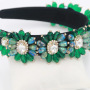 Vintage European and American Baroque fashion woman girls flower crystal headband
