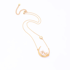 2019 glowing ladies girls princess accessories jewelry moon and sun necklace