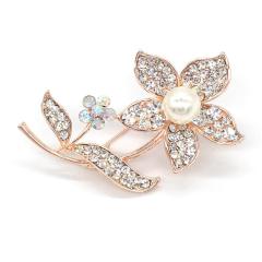 custom ins korean luxury fashion girls womens crown bird leaf swan flower rhinestone brooches jewelry