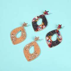 factory Wholesale Customized fashion drop colorful cz rhinestone dangle earring jewelry for women lady girls