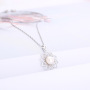 Korean fashion valentine's day christmas gift jewelry silver women 925 pearl choker necklace Korean fashion valentine's day christmas gift jewelry silver women 925 pearl choker necklace