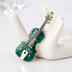 Fashion custom jewelry personality women girls or men metal violin brooches