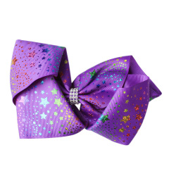 Europe and America New Style Purple Jojo Bows Hair Clips For Kids Hair Accessories