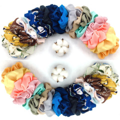 Custom Fashion 20pcs one pack Elastic Hair Band Wholesale Ladies Hair Ties Accessories Elastic chiffon Hair Scrunchies