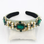 2019 new hot sell vintage women British fashion rhinestone embellished wide velvet baroque headband 2019 new hot sell vintage women British fashion rhinestone embellished wide velvet baroque headband