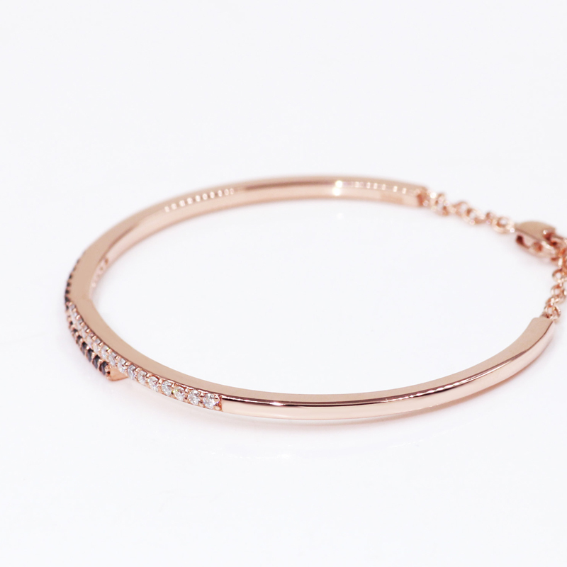 Women jewelry 925 sterling silver rose gold plated moissanite diamond bracelet