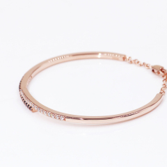 Women jewelry 925 sterling silver rose gold plated moissanite diamond bracelet