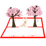 custom Promotional laser cutting handmade 3d pop up card love