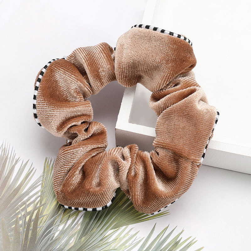 2020 Custom Women Hair Accessories Elastic Plain Color Velvet Hair Scrunchies