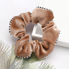 2020 Custom Women Hair Accessories Elastic Plain Color Velvet Hair Scrunchies